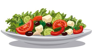 Taze Yunan salatası