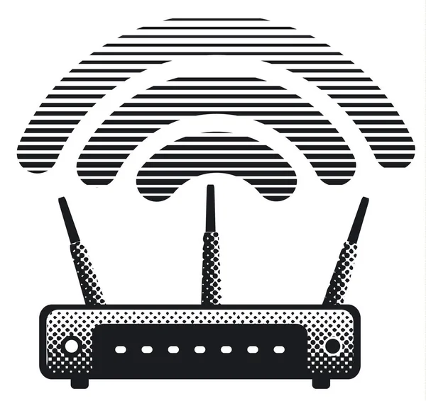 Witeless router en modem — Stockvector