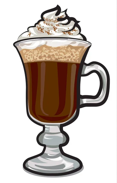 Irischer Kaffee-Cocktail — Stockvektor