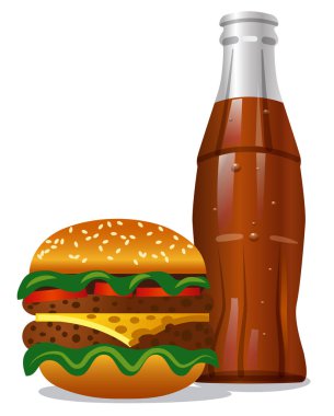 kola ve hamburger