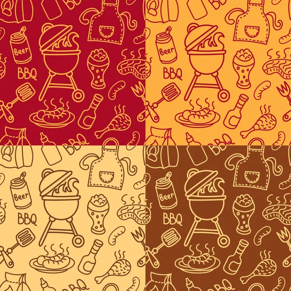 Barbecue grill pattern — Stock Vector