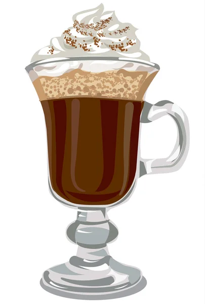 Irish coffee cup — Stock Vector