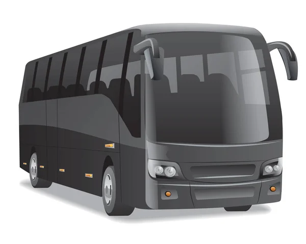 Autobus miejski czarny — Wektor stockowy