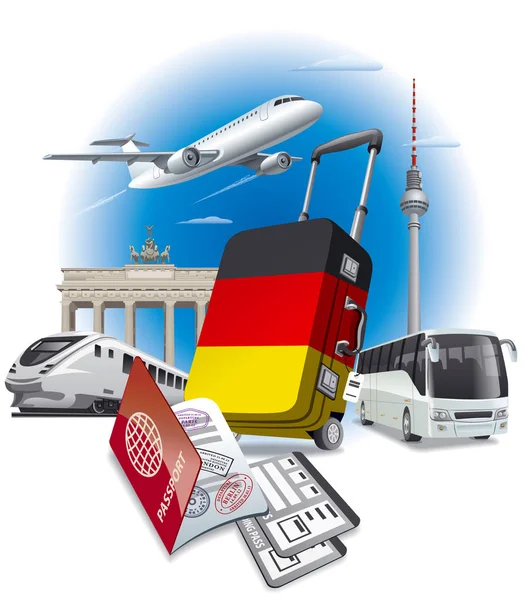 Ravel to germany — Stock Vector