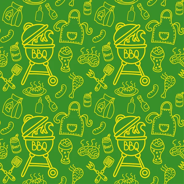 Seamless pattern for barbecue — Stock Vector