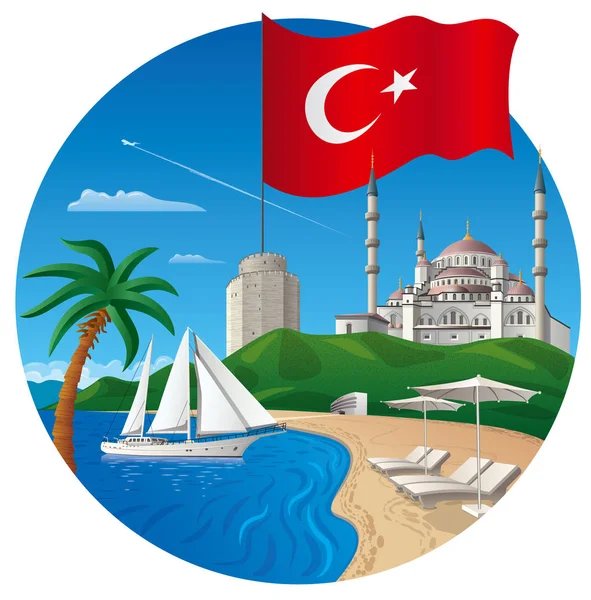 Resort na Turquia —  Vetores de Stock