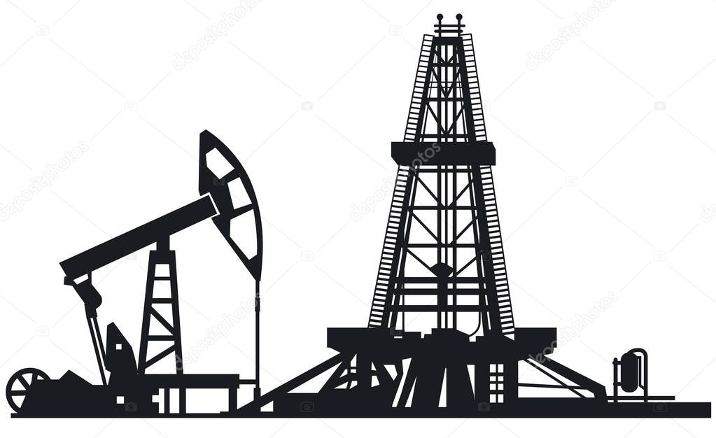 oil drilling derrick