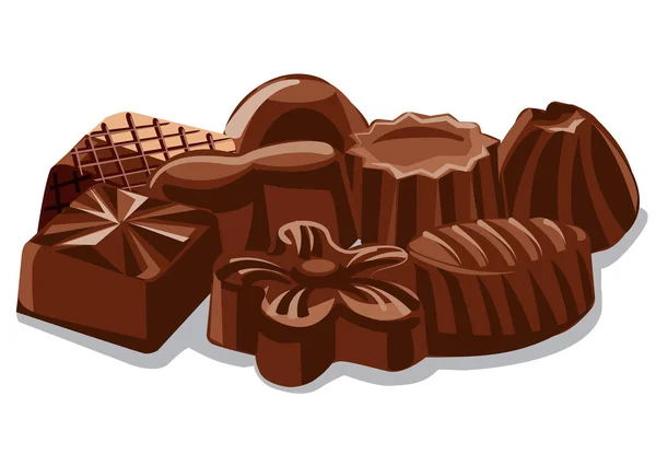 Шоколадні цукерки та цукерки — стоковий вектор