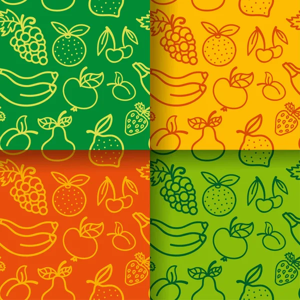 Seamless pattern of fruits — Stock Vector