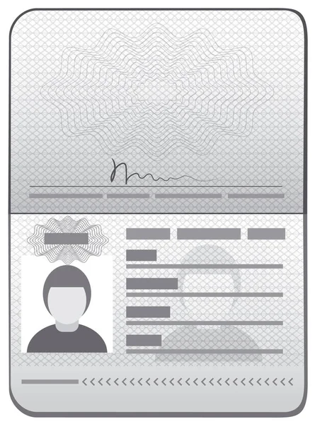 Паспорт ідентифікатор шаблону — стоковий вектор