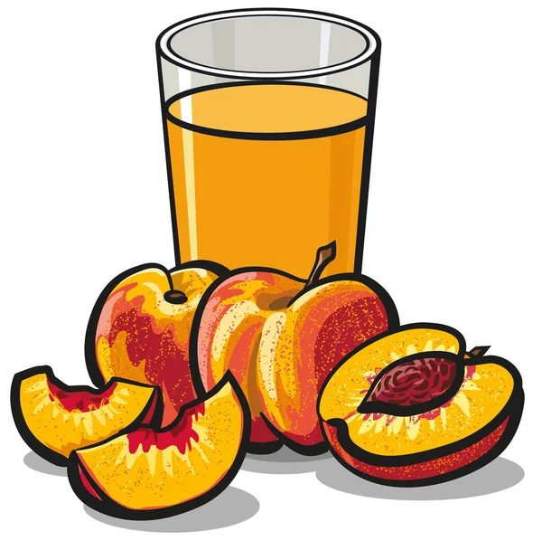 Свіжих персиків сік — стоковий вектор