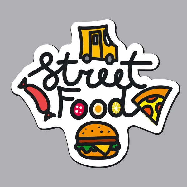 Логотип для уличной еды — стоковый вектор