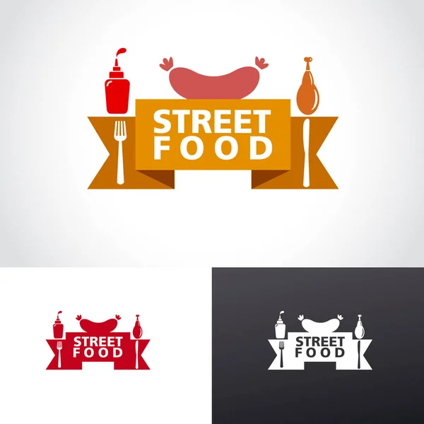 Логотип уличной еды — стоковый вектор
