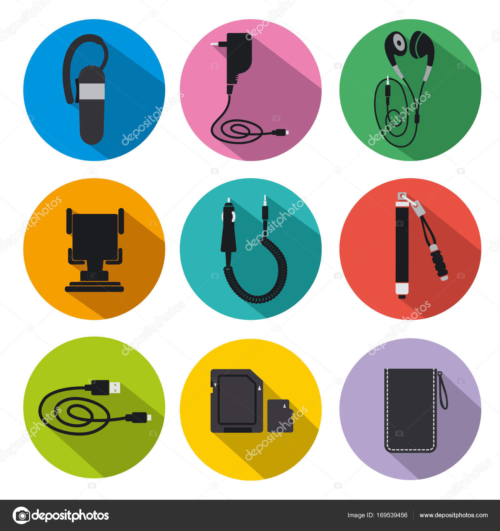 Mobile accessories for phone Stock Vector Image by ©olegtoka1967 #169539456