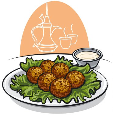 falafel marul ve sos ile