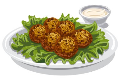 Falafel és a mártással