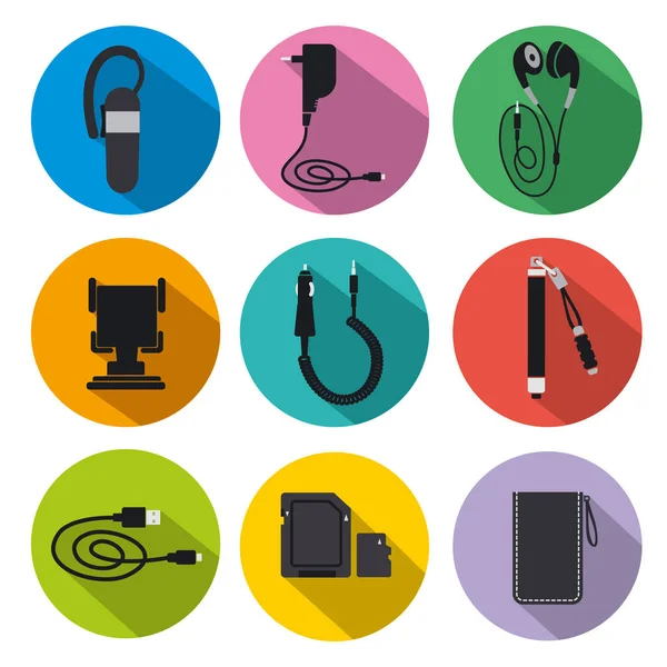 Accessoires mobiles pour téléphone — Image vectorielle