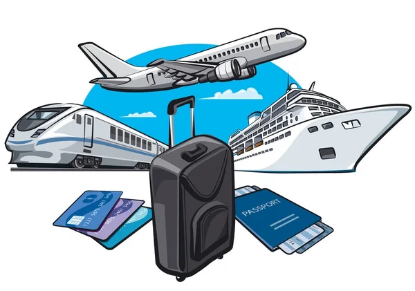 Transporte para viajes — Vector de stock