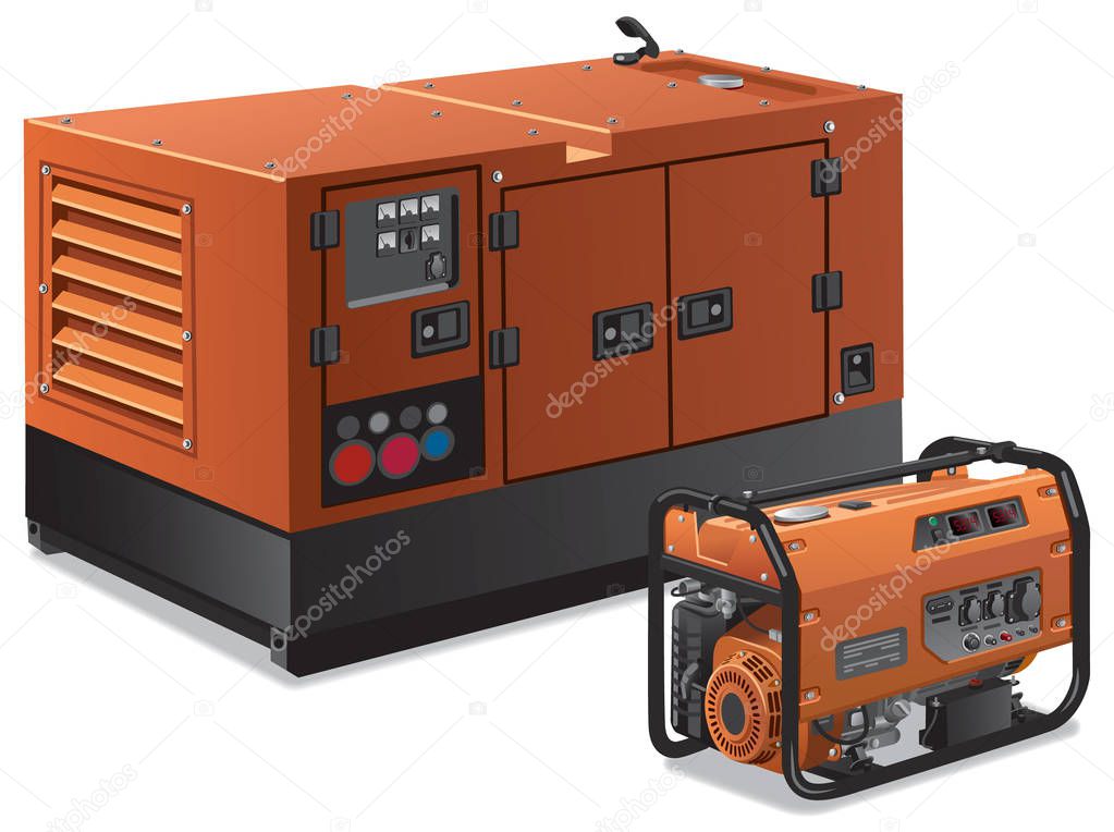 illustration of power generators