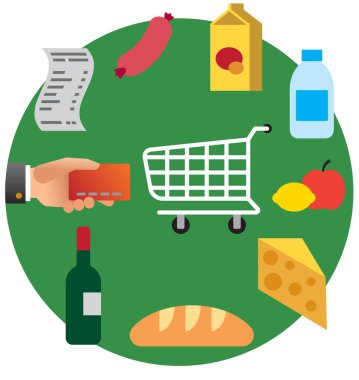 Gıda süpermarkette alışveriş