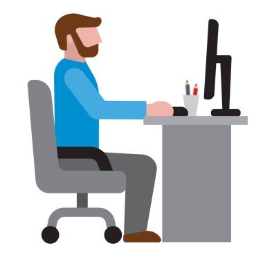 adam ofis işyeri simgesi