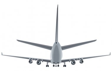  Arkadan Görünüm yolcu uçak