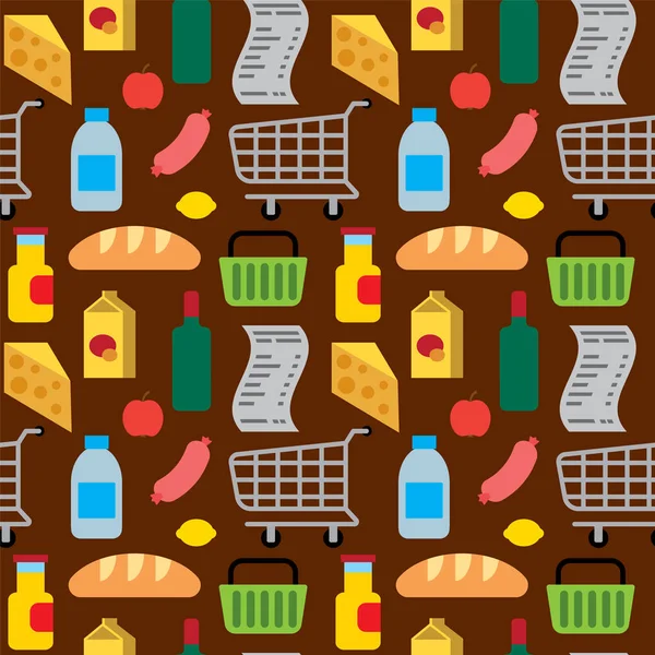 food and drinks seamless pattern