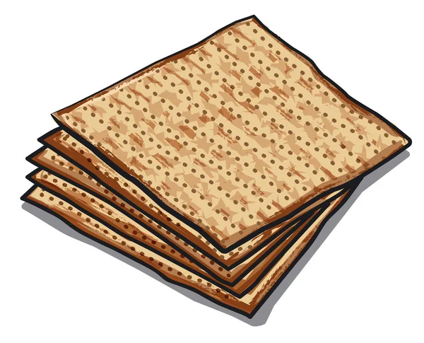 Traditionella judiska matzoh — Stock vektor
