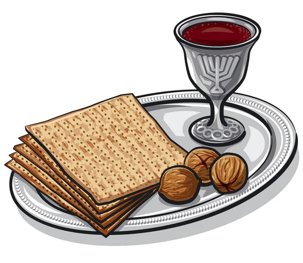 전통적인 유태인 matzoh — 스톡 벡터
