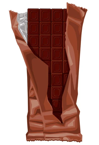 Dunkle Schokolade — Stockvektor
