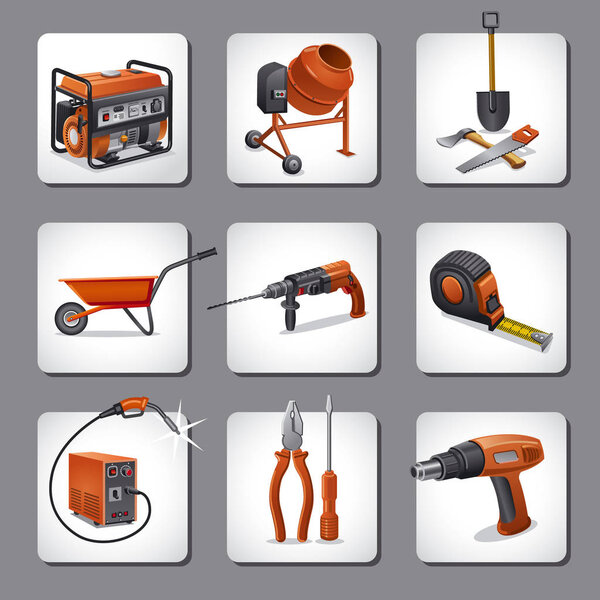 construction tools icons