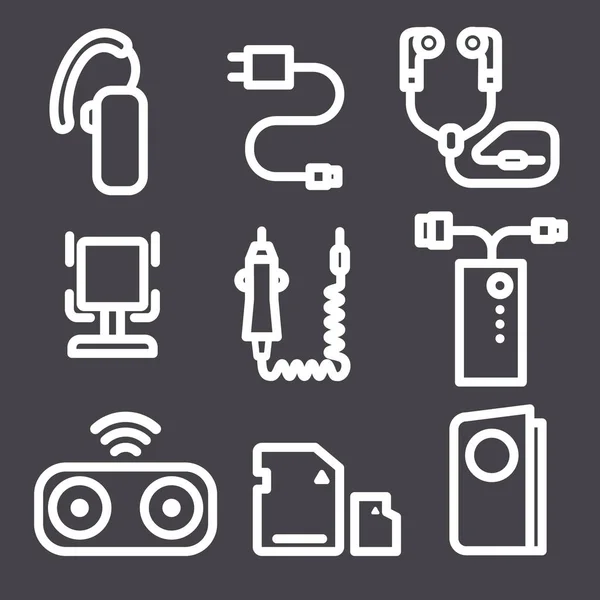 Iconos para dispositivos de telefonía móvil — Vector de stock