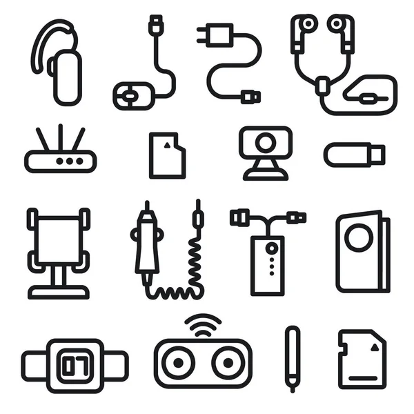 Mobiele telefoon concept pictogrammen — Stockvector