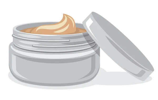 Lichaam en gezicht verzorging Crème-jar — Stockvector