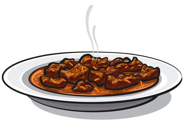 Traditional goulash meat — Stock Illustration Traditional goulash meat Royalty Free Stock Illustrations