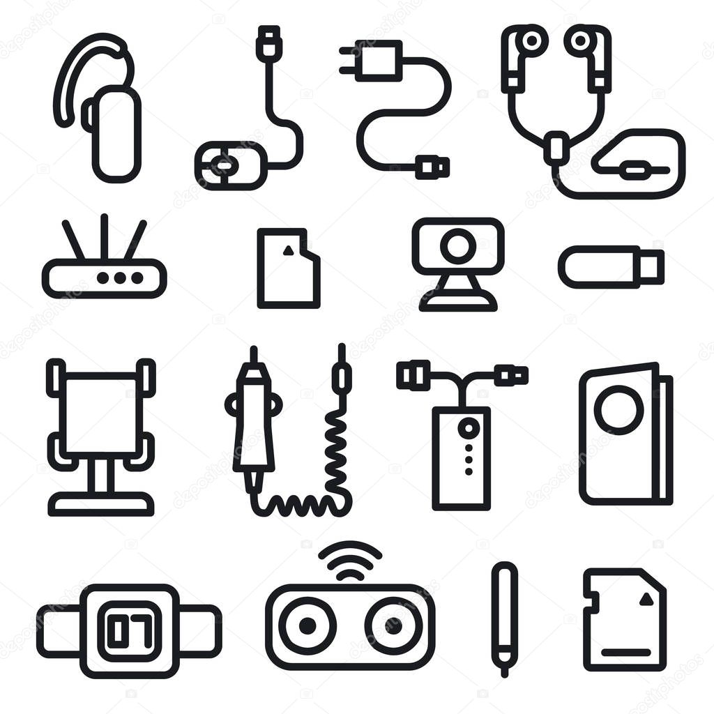 mobile phone concept icons