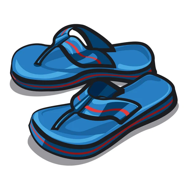 Zapatillas de playa azul — Vector de stock