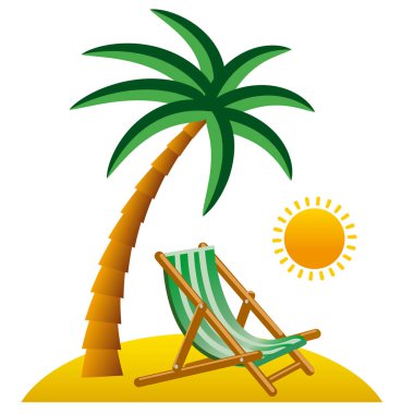 tropik tatil beldesi simgesi