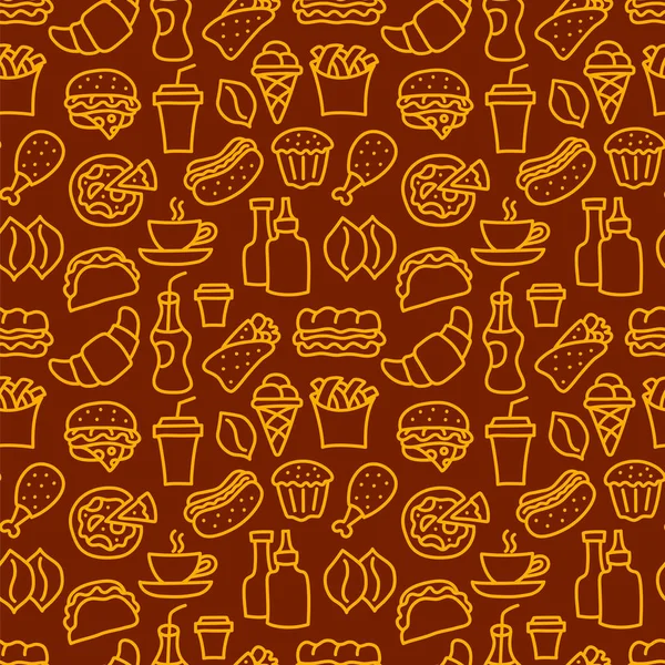 Patrón de comida rápida — Vector de stock