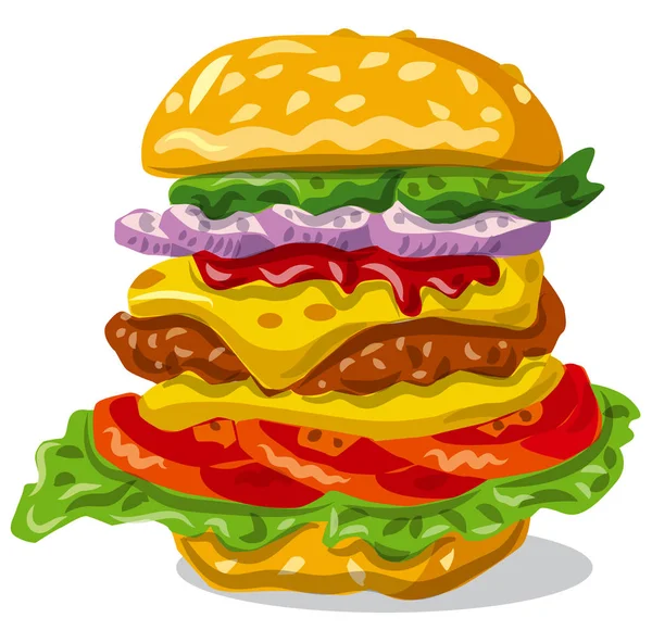 Hamburger-Sandwich — Stockvektor