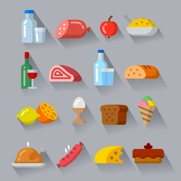 Food icon set — Stock Vector