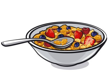 çilek ile müsli