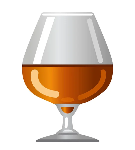 Brandy glass — Stock Vector