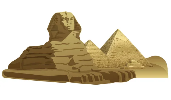 Sculpture de sphinx égyptien — Image vectorielle