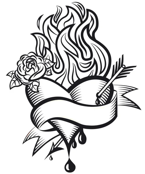 Bleeding loving heart Royalty Free Stock Illustrations