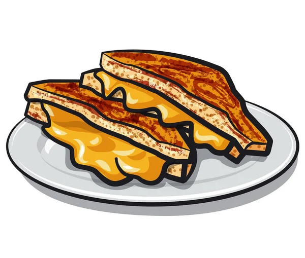 Grilled cheese — Stock Vector