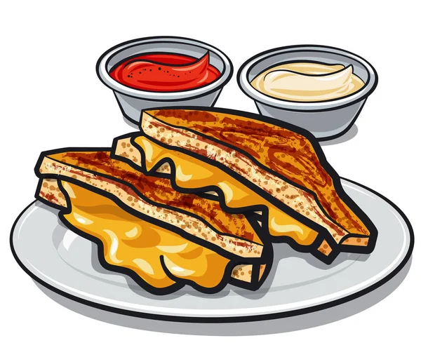 Grilled cheese — Stock Vector