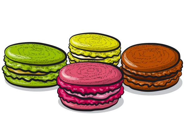 Macarons-Kekse — Stockvektor