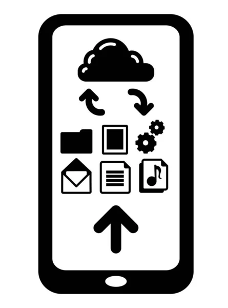 Ícone de serviço de nuvem — Vetor de Stock