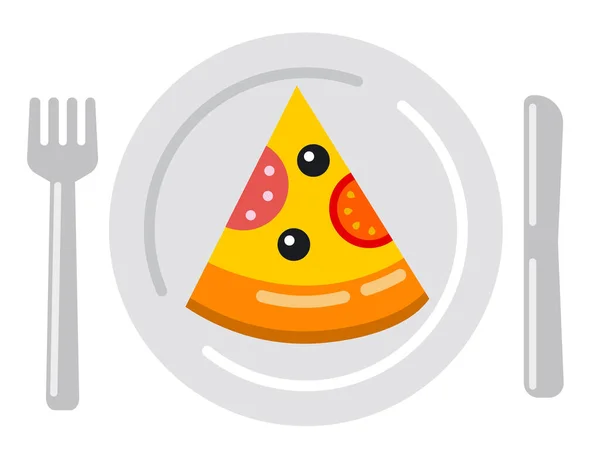 Illustrazione Dell Icona Del Salame Della Pizza — Vettoriale Stock